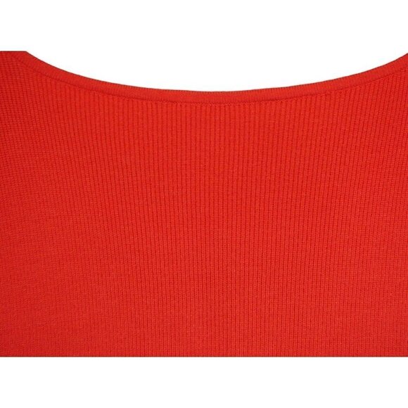 Soft Surroundings Knit Red Sweater Plus Size Women 2X Keyhole 3/4 Sleeve - Picture 8 of 12